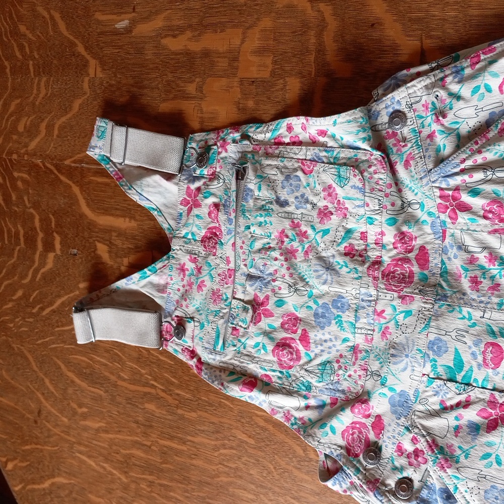 Xs Duluth Trading Garden print overalls